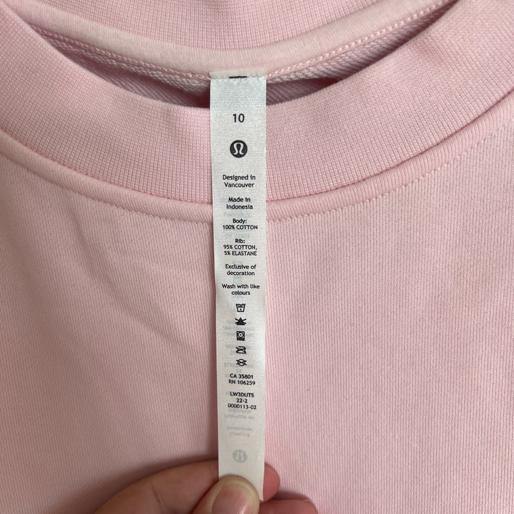 Nwt size 10 lululemon perfectly oversized crew
